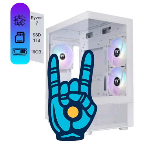 Ryzen 7 5700G – MOTHER A520 – 16GB – 1TB – 550w 80+ – Gabinete Vidrio templado